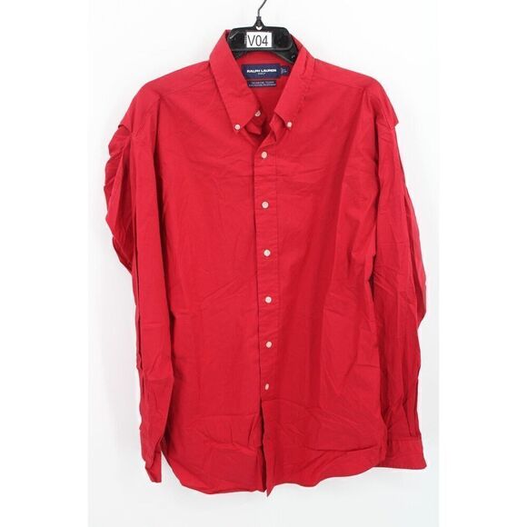 Ralph Lauren Golf Red Technical Tilden Button-Down Shirt L - Picture 1 of 6